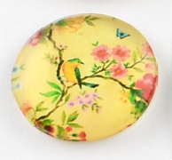 üveg lencse madár mintás 25 mm: 7