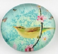 üveg lencse madár mintás 25 mm: 8