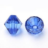 8 mm zafírkék kúpos akril gyöngy 10 db