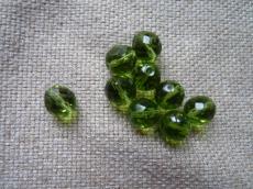 csiszolt gyöngy 11 mm olivin 5 db