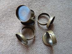 ragasztható gyűrű alap antik réz 18 mm