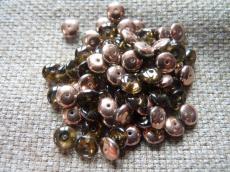 lencse alakú gyöngy black diamond capri gold 30 db