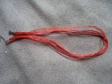 organza szalagos nyaklánc alap piros