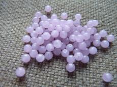 4 mm kerek gyöngy opál pink 50 db