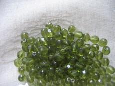 csiszolt gyöngy 5 mm olivin 30 db