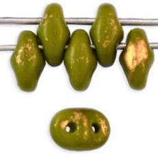 superduo gyöngy: arany lüszteres telt olivine 10 g