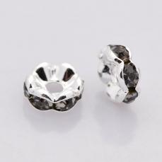 strasszos rondell 6 mm: black diamond
