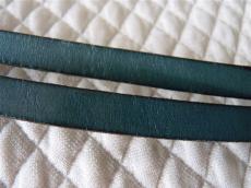 10 mm bőr karkötő alap türkizkék-fekete 1 cm másodosztályú