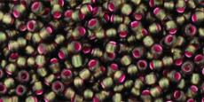 Toho 11/0 pink közepű irizáló olivin 10 g