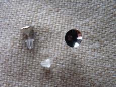 tálas bedugós fülbevaló alap 8 mm 2 p. ezüst színű