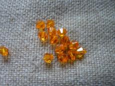 6 mm narancs kúpos akril gyöngy 20 db