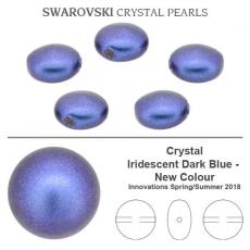 coin pearl 10 mm: iridescent dark blue
