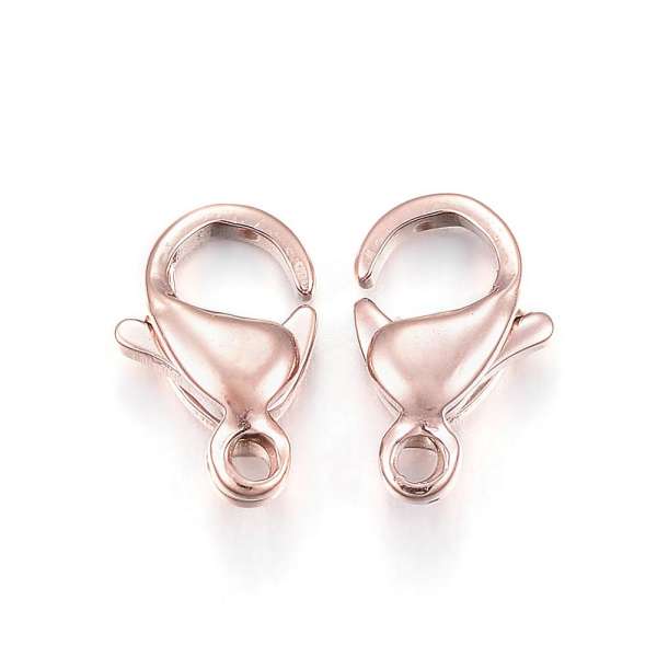 delfinkapocs: rose gold színű rozsdamentes acél 1 db 10 mm