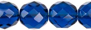 csiszolt gyöngy 10 mm: capri blue 5 db