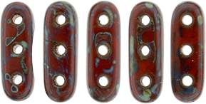 beam gyöngy 10 x 3 mm opaque red picasso 10 db