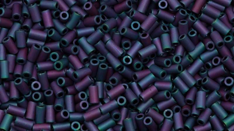 Toho rövid szalmagyöngy 3 mm matt írisz kék 5 gr