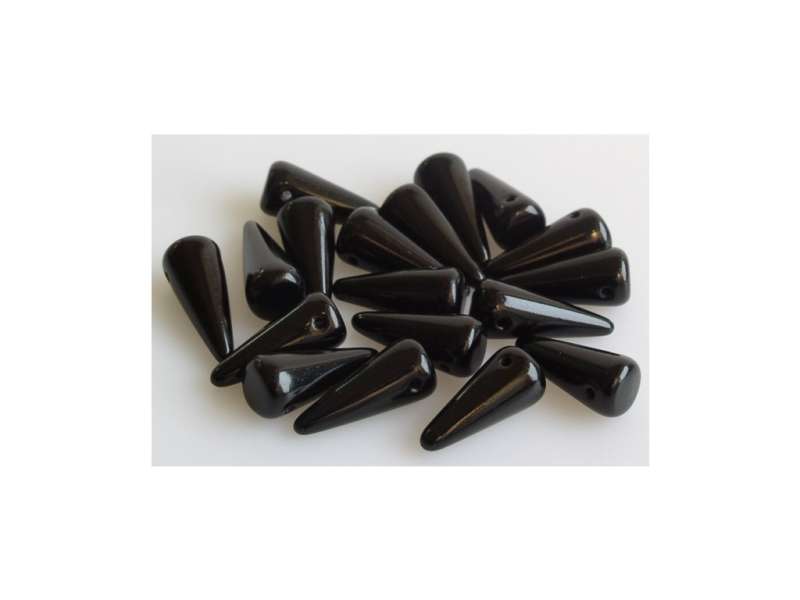 tüskegyöngy telt fekete 10 db 17 x 7 mm