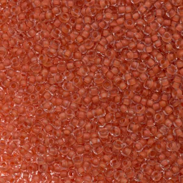 cseh kásagyöngy 9/0 terracotta festett közepű kristály 22,5 gr 38389