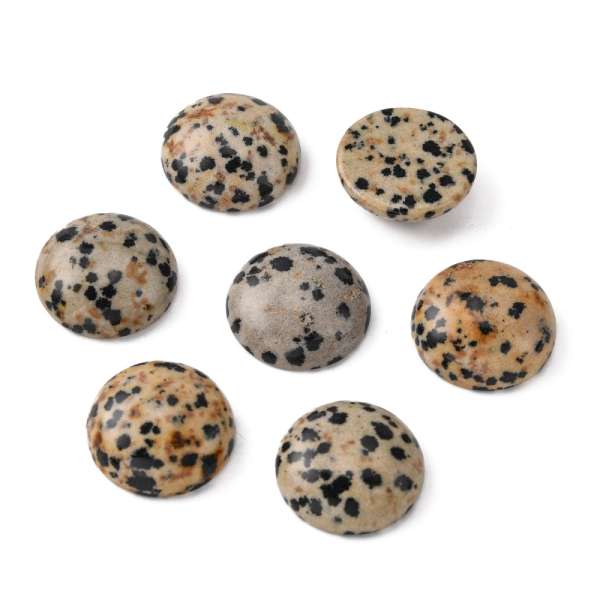 dalmata jáspis (riolit) kerek kaboson 18 mm