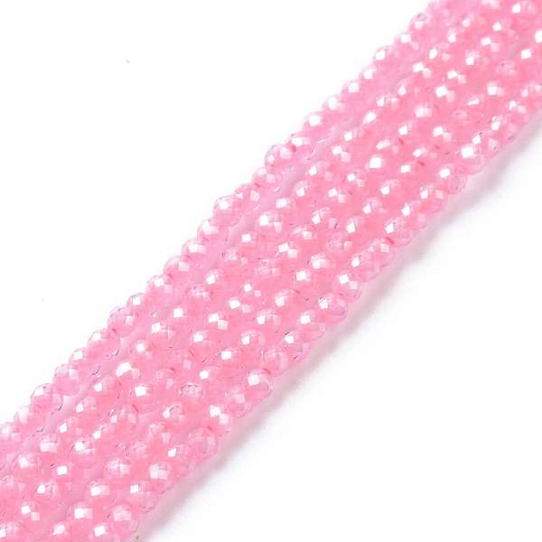 cirkonia gyöngyök 1,7 mm szál rózsaszín