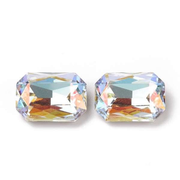 üveg kaboson octagon kristály AB 14 x 10 mm