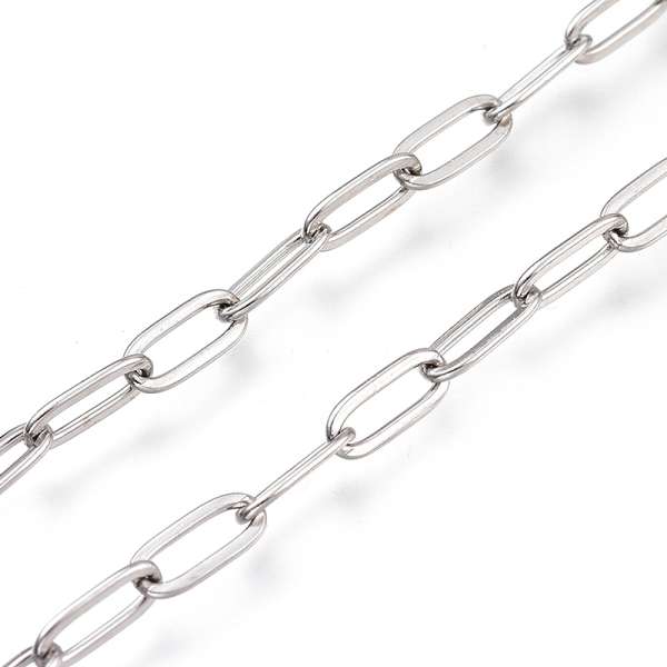 rozsdamentes acél nagyobb szemű lánc 50 cm