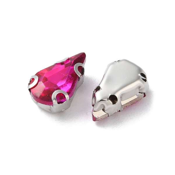 foglalatos üveg kaboson csepp 10 x 6,5 mm: magenta