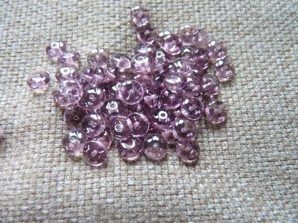 lencse alakú gyöngy amethyst 30 db