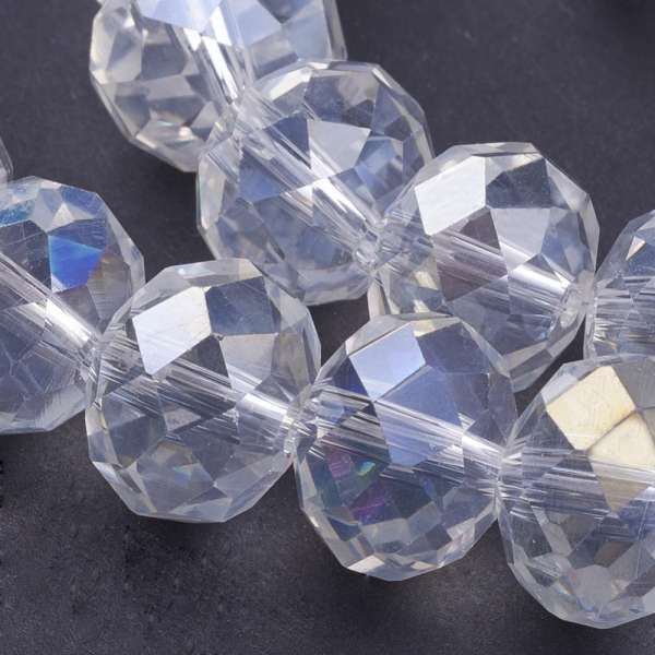 12 x 8 mm kristály AB donut 10 db