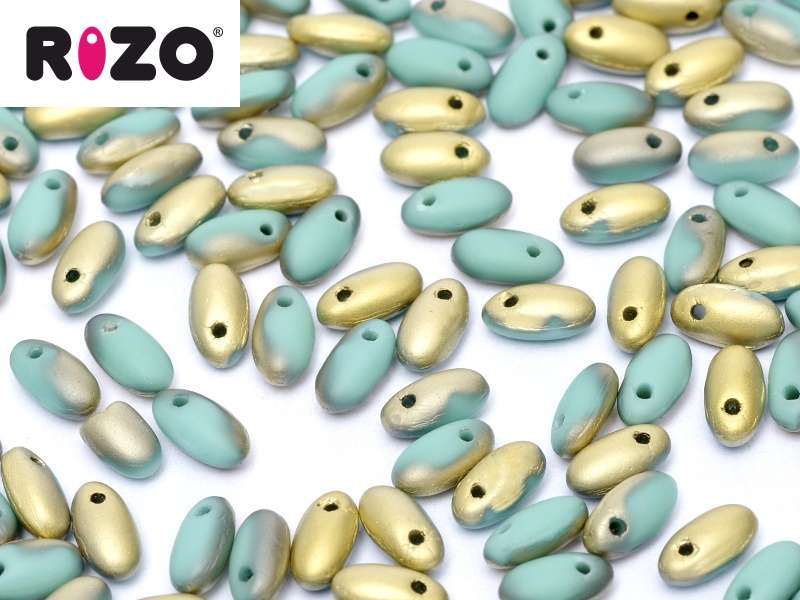 rizo gyöngy: matt türkiz-gold 5,28 g