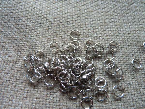 szerelőkarika: dupla rhodium 20 db