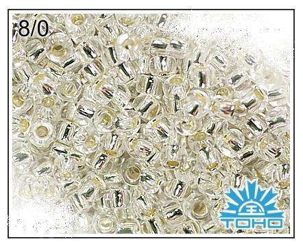 Toho 8/0 ezüst közepű kristály 10 g (21)