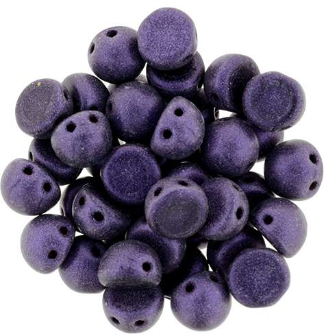 metallic suede purple kétlyukú kaboson 7 mm 10 db