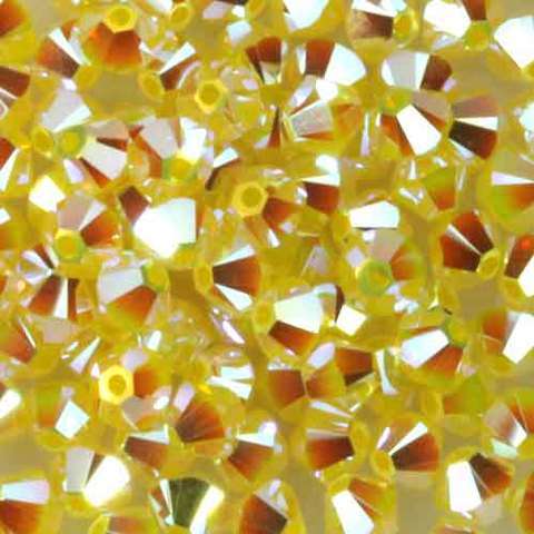 sw bicone 4 mm yellow opal AB2X Xilion