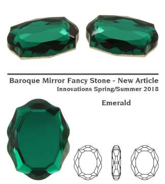 4142 baroque mirror emerald 14 mm
