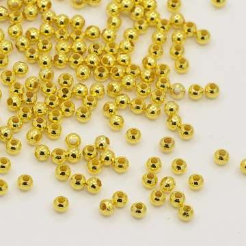 arany színű réz gömb 2,4 mm 50 db