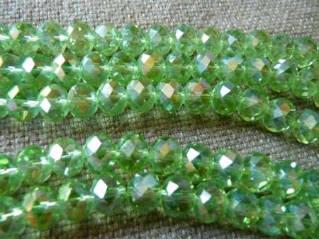 10 x 7 mm peridotzöld AB donut 10 db