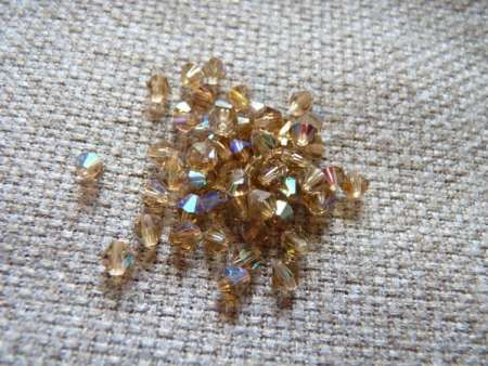 cseh bicone 4 mm smoked topaz AB 20 db