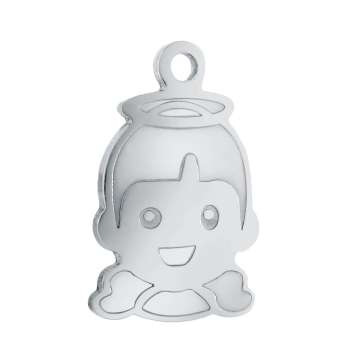 rozsdamentes acél emoji medál 1 db angyalka