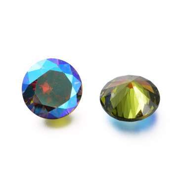 cirkonia diamond formájú kaboson olajzöld AB 10 mm