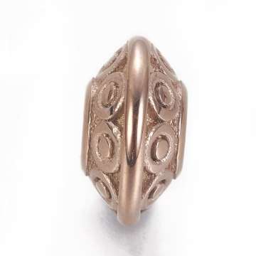 rozsdamentes acél pöttyös ufo köztes rose gold 1 db