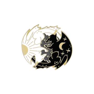 kitűző: jin-jang sárkányok