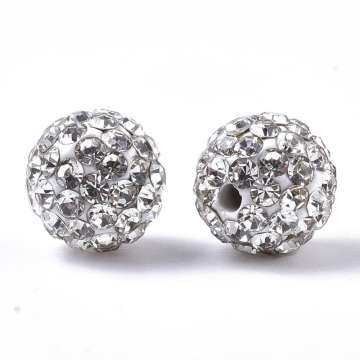 shamballa gyöngy félig fúrt 8 mm kristály