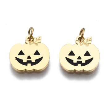 rozsdamentes acél medál halloween tök arany színű