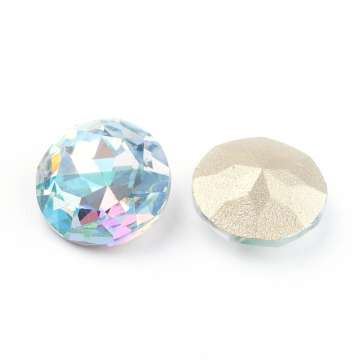 üveg kaboson: rivoli 10 mm két tónusú aquamarine