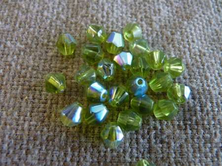 cseh bicone 6 mm olivine AB 25 db