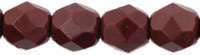 csiszolt gyöngy 6 mm telt oxblood 40 db