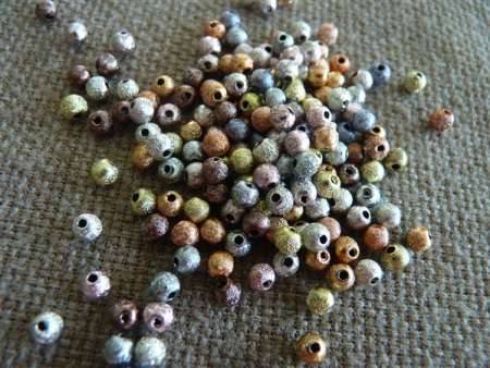 4 mm akril csillagporos gyöngy 20 db mix