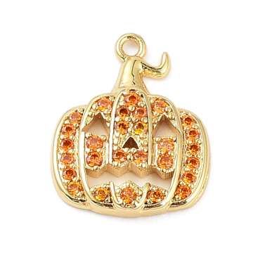 Cirkonia halloween tök arany színű medál