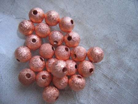 4 mm csillagporos rose gold színű gömb 20 db